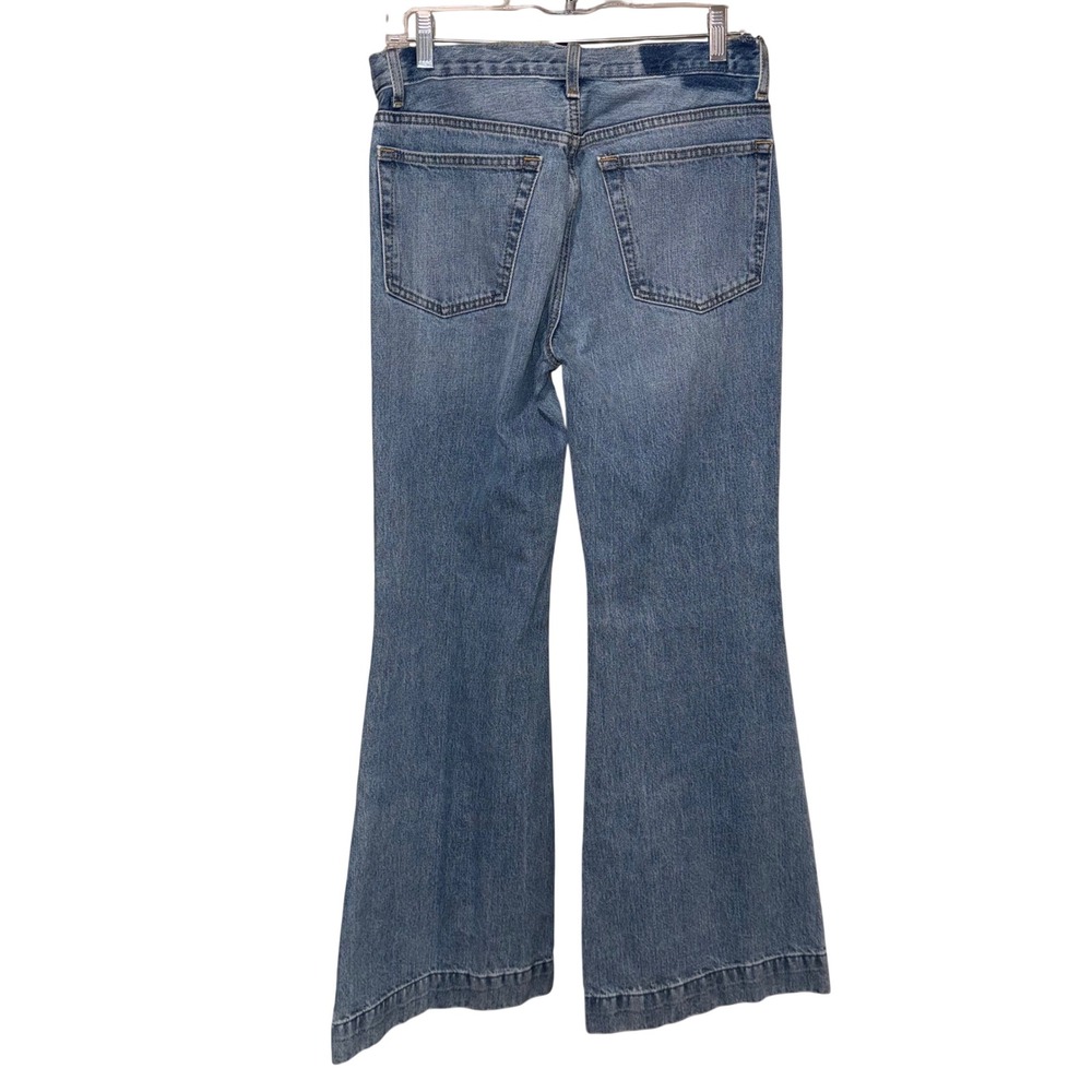 Re/Done Low Rise Bell Bottom Flare Jeans Lake Blue Size 10/30 - Picture 5 of 10